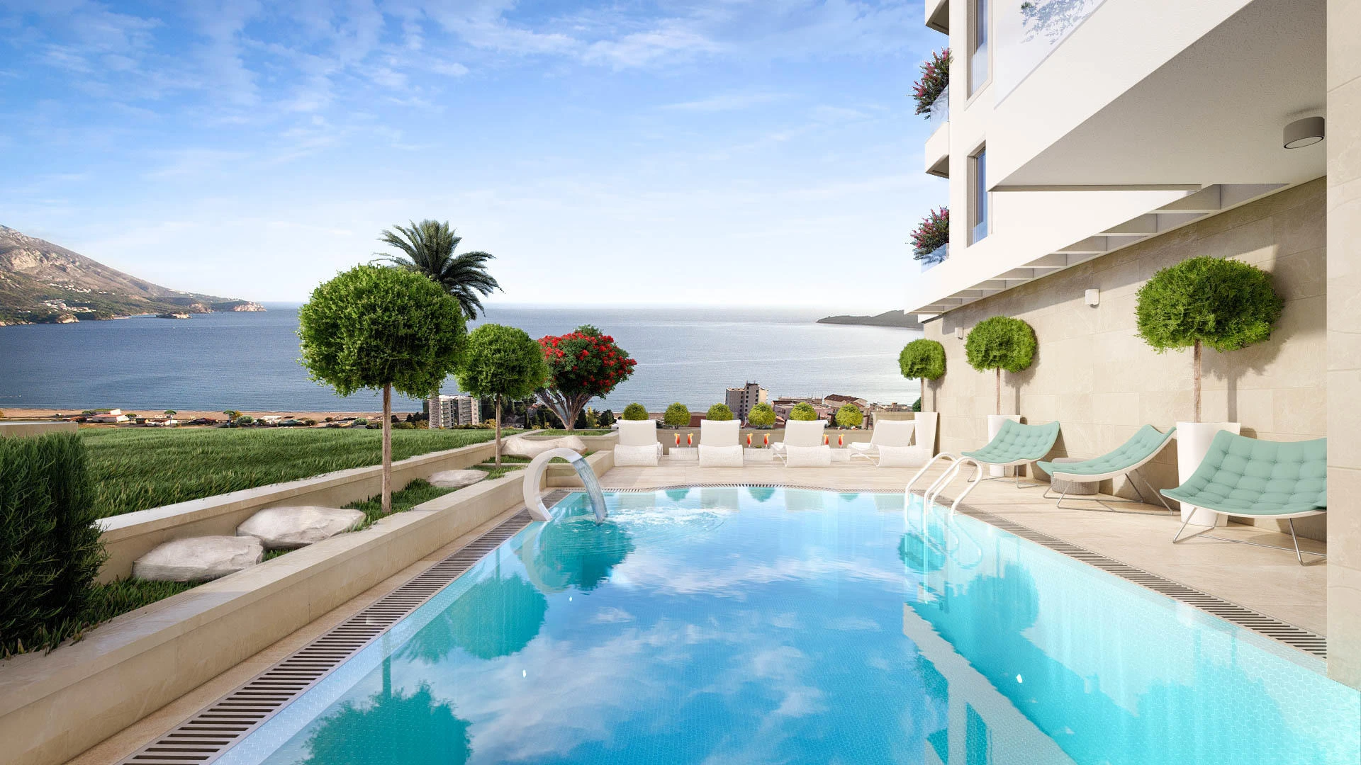 New Residence Building with Pool in Becici