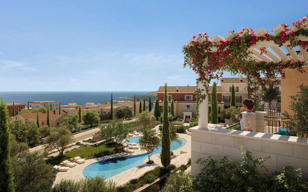 Apartment with a Private Garden in the Dynamic Heart of Lustica Bay