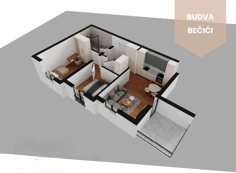 New Residential Building under Construction in Becici