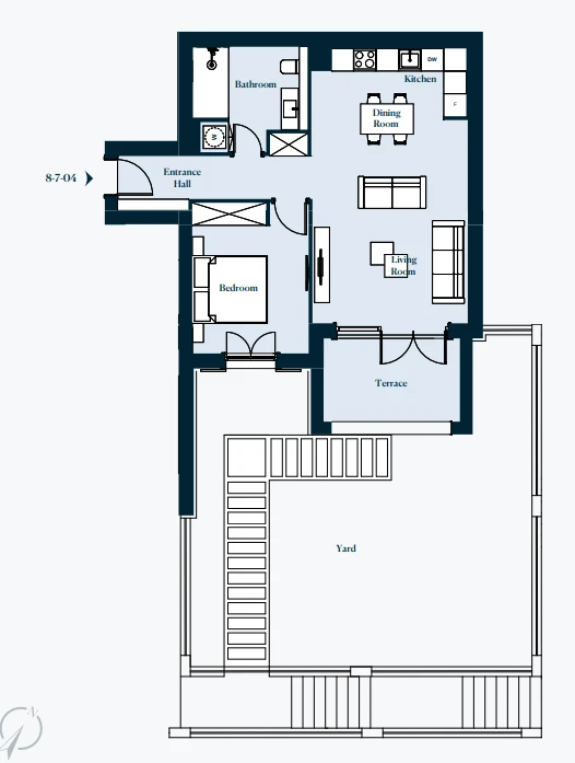 Apartment with a Private Garden in the Dynamic Heart of Lustica Bay