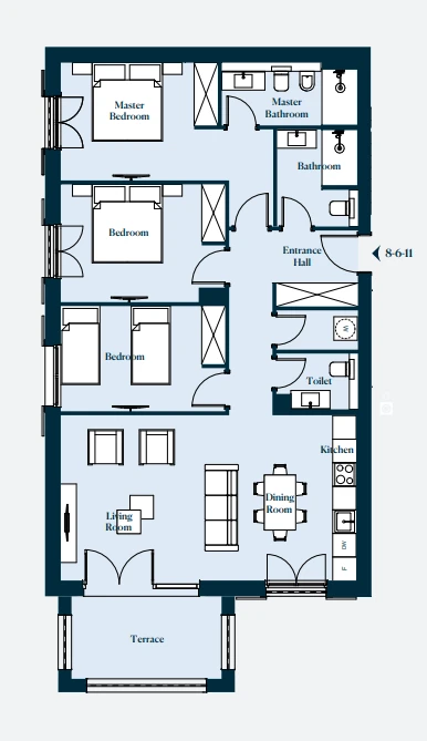 Spacious Three-Bedroom Apartment in the Heart of Lustica Bay