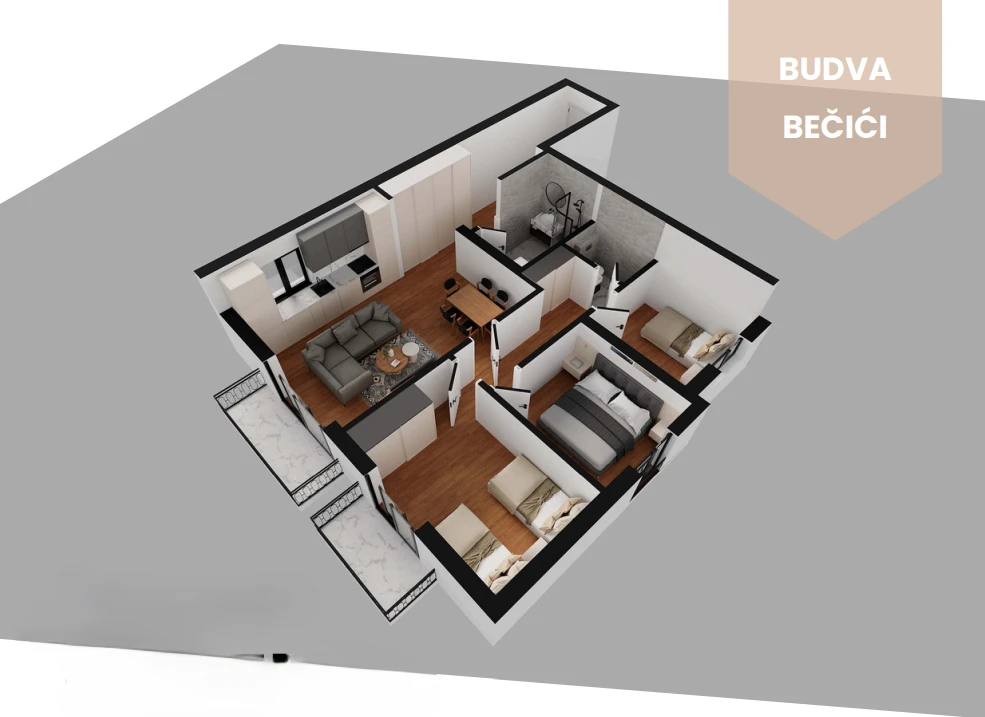New Residential Building under Construction in Becici