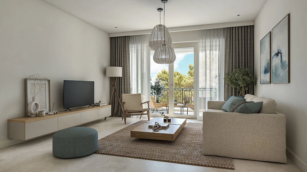 Spacious Three-Bedroom Apartment in the Heart of Lustica Bay