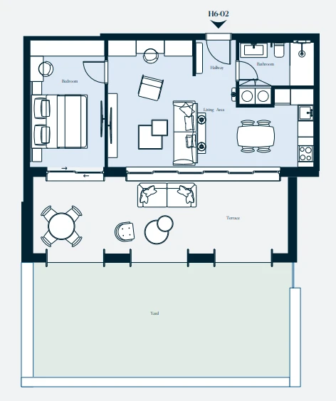 One-Bedroom Residence with Private Garden