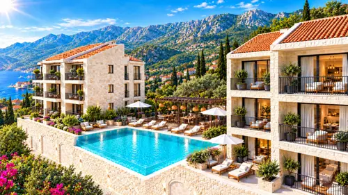 Sea-View Luxury Apartments in Reževići, Budva Riviera, Budva