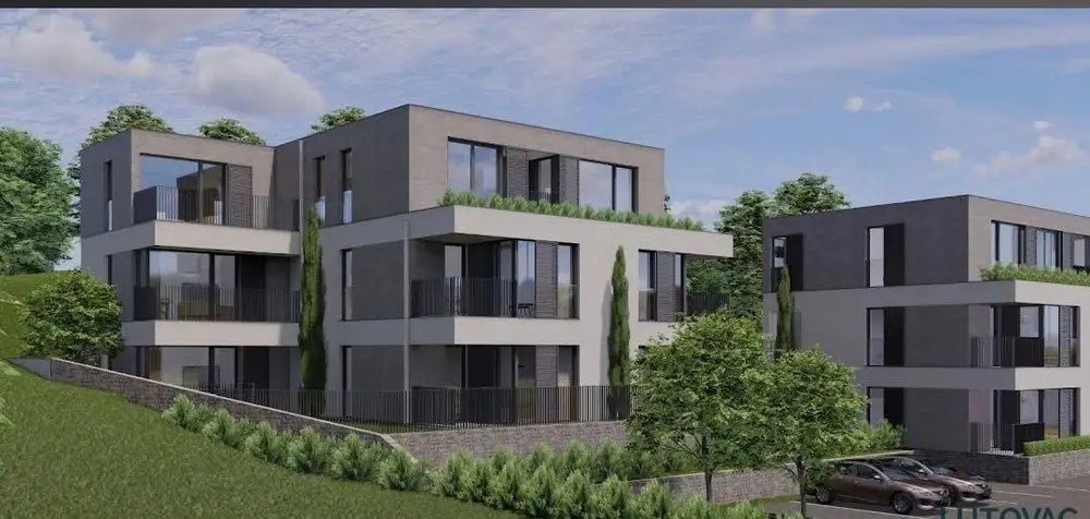 Penthouse in a new luxury complex with a swimming pool and bay views — Dobrota, Kotor, Kotor