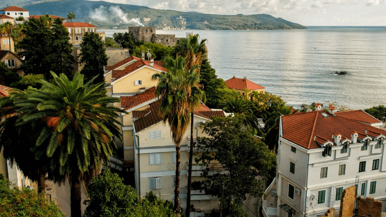 Coastal view of Herceg Novi, Montenegro